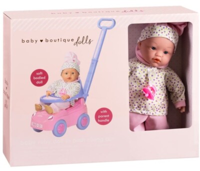 Boutique Ruby Puppe im Schiebe- und Auto für Babys, 50 x 15 x 39 cm