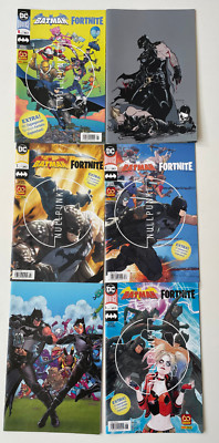 Batman Fortnite Nullpunkt 1-6 Komplett Set - 2 & 5 Variant (777 Ex.) + Extras
