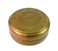 Collectible Metal Trinket Box Indian Handmade Brass Made Chapatti Box. G66-1129