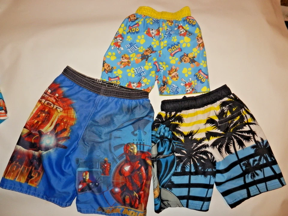 🩳 Лот из 5 мальчиков плавки - размеры от 2T до 10/12 - TMNT, Batman, Paw Patrol - Изображение 4 из 4