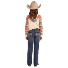 BG4MD05371 Rock  Roll Girls' Medium Wash Bootcut Jean NEW