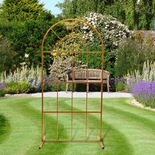 Gold Metal Arch Stand for Weddings, Parties, and Events - Easy to Assemble