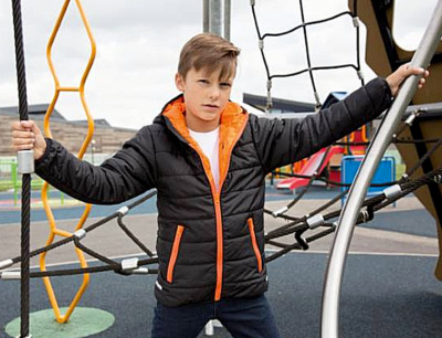 Result R233Y Youth leichte Steppjacke Herbst Winter wattiert  Kapuze Kinder