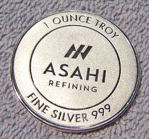 1 Troy oz Asahi Silver Round - Picture 2 of 3