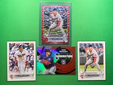 2022 Topps Update Series Jose Miranda RC #US5 Red Foil /199 Rookie Lot(4) Twins