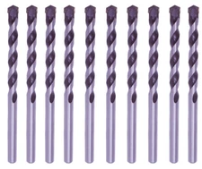 10Pcs Masonry Drill Bits 5/32" Carbide tipped Black/White Stone Bricks Concrete