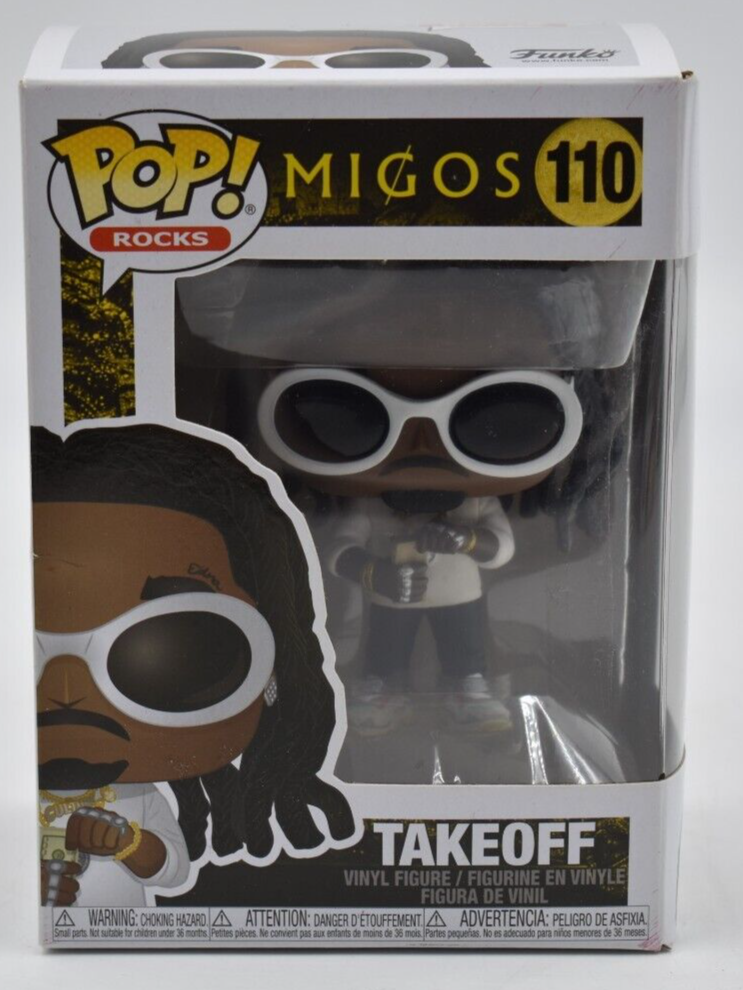 Funko POP Rocks Migos Takeoff 110 Vinyl Figure #110 With Plastic