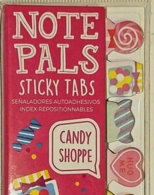 Ooly Brand Candy Shoppe Note Pals Sticky Tabs Bookmarks CUTE LOLLIPOP Post Notes