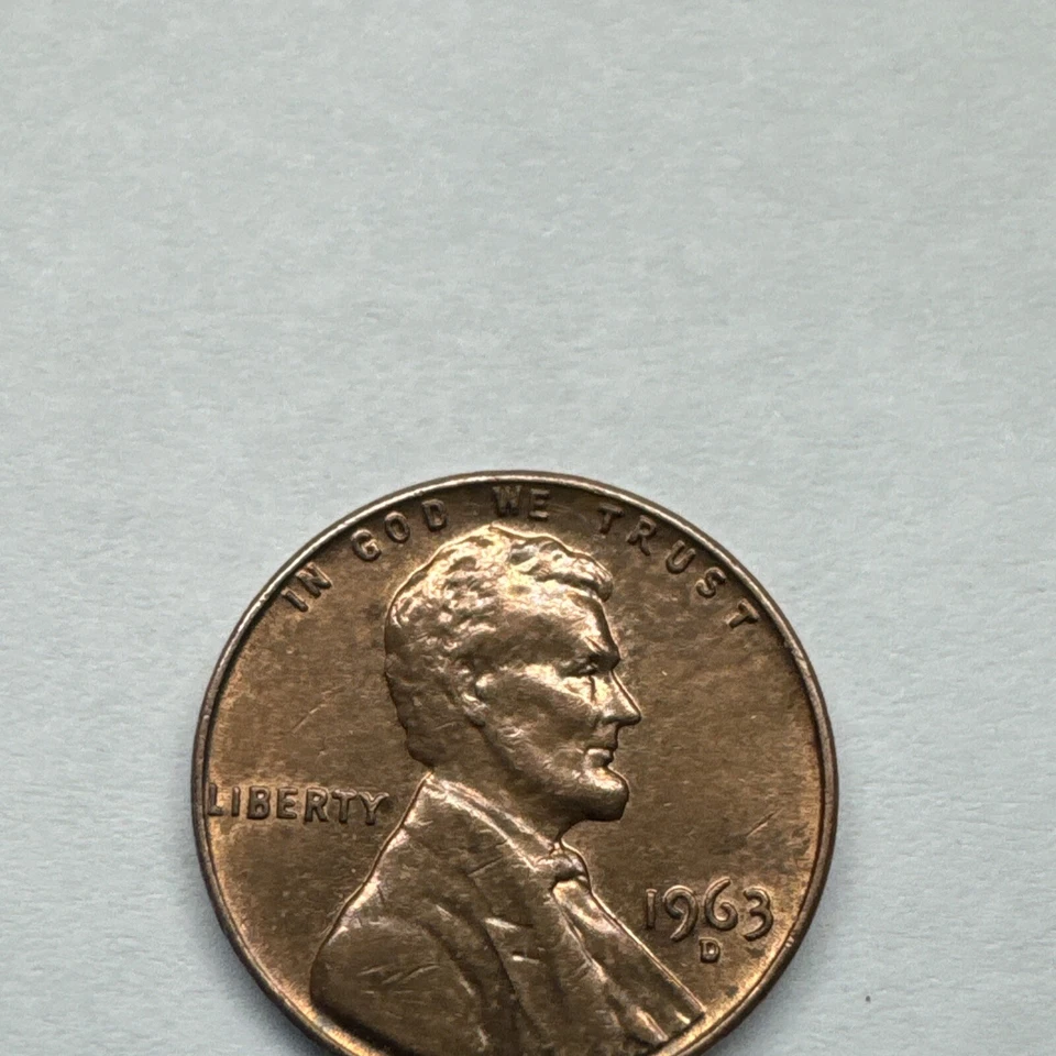 1963 D Lincoln Memorial penny Beautiful Very Pronounced Coin RD Collector Cent! - Image 4 of 4