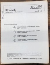 McIntosh MC2250 MC-2250  Schematic Manual Original  2
