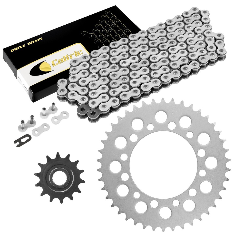 Blue Drive Chain Kit Caltric Drive Chain & Sprockets Kit For Honda