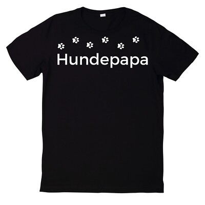 Dog Dad With Paw Print Cotton T-Shirt