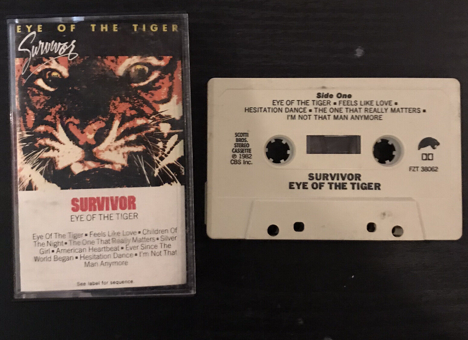 Survivor eye of the tiger (cassette tape)