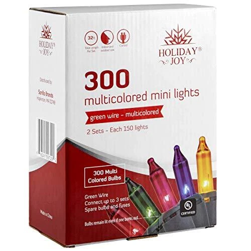 Christmas Lights For Tree 300 Count Multicolor Mini String Lights