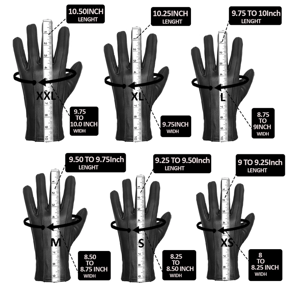 Leather gloves soft feel fully lined fleece winter warm outdoor walking new - Image 2 of 4