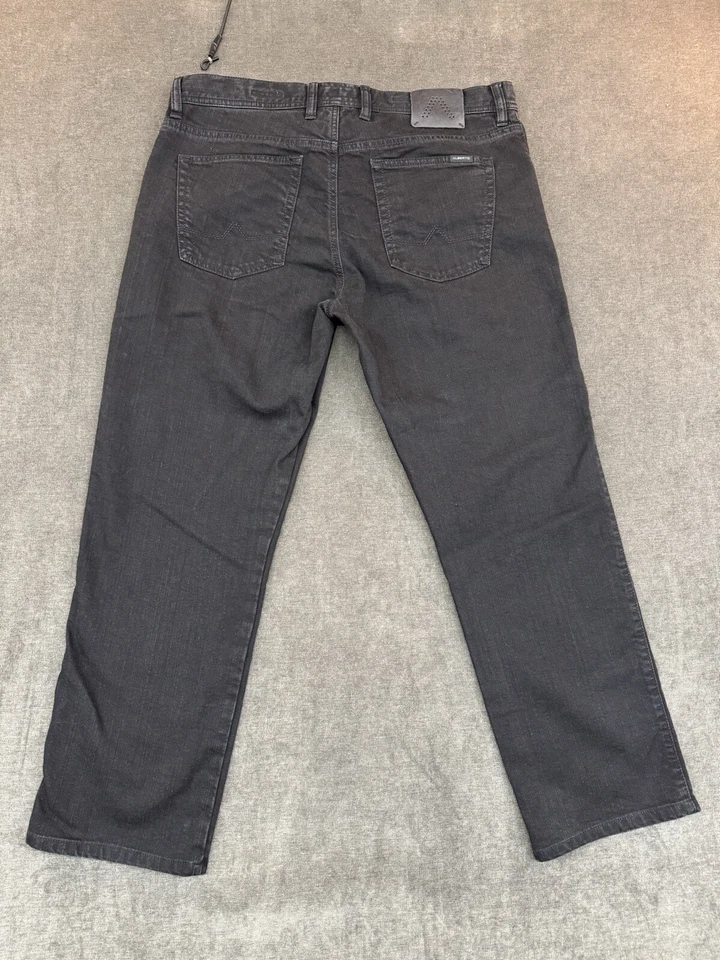 Alberto 牛仔裤男式 36x34 码美国现代版型纯色黑色棉混纺 — 第 2/4 张图片