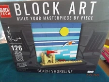 Block Tech Block Art Beach Shoreline--126 Pieces--NEW