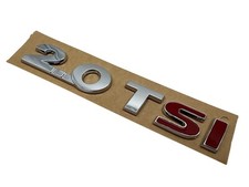 OEM VW Schriftzug 2,0 TSI Emblem Logo Chrom Rot Original selbstklebend Passat 3G