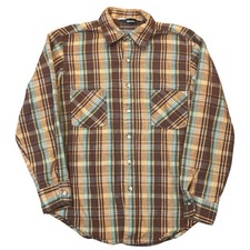 Vintage 80s Big Mac JC Penney Flannel Shirt Plaid Made in USA Men's Size M