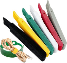 150 Reusable Cable Ties Strong Adhesion Nylon Cord Ties for PC and Wire Manag...