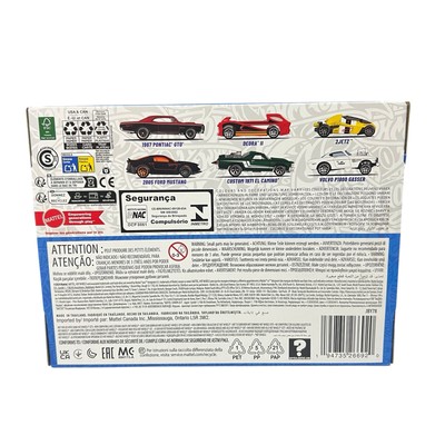 Hot Wheels 2025 Legends Tour Silver Series 6 Car Set GTO Mustang