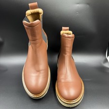 Everlane The Italian Leather Chelsea Boot Tobacco Brown 6.5 Women's Gum Outsole