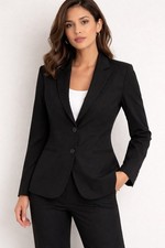 The Limited Black Single-Breasted Blazer Women's Size 6 Notch Lapel Lined