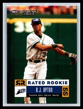 2005 Donruss Baseball #27 B.J. Upton Rated Rookie Card RC Tampa Bay Devil Rays. rookie card picture
