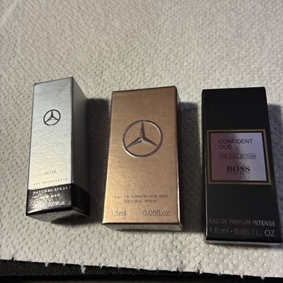 3 mens cologne,Mercedes Silver,Mercedes Private,boss 0.05 Fl Oz