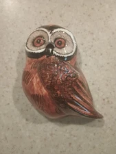 Vintage Babbacombe Pottery England Owl Wall Hanging String Holder
