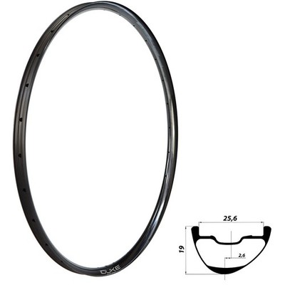 DUKE Lucky Jack SLS4 6TERS 26 Carbon Felge Disc 29'' 28-Loch schwarz