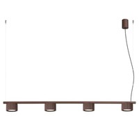 HäNgelampe Aluminium Braun GX53 BüRo Esszimmer L:122 Cm Pendelleuchte Esstisch