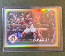2024 Topps Chrome NPB Yellow Refractor /75 #49 Shogo Sakakura Japan