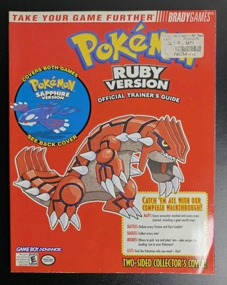 Pokemon Ruby and Sapphire Official Trainer's Strategy Guide Brady Games GBA