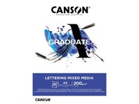 1-40X Canson Studienblock Graduate Lettering Mixed Media, Din A3 Bis 50% Rabatt