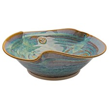 Newgrange Bowl Hand-Glazed, Handmade In Ireland, With Ancient Celtic Symbol,