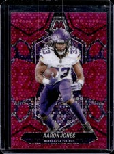 2024 Panini Mosaic Aaron Jones No Huddle Pink Prizm #/20 Vikings