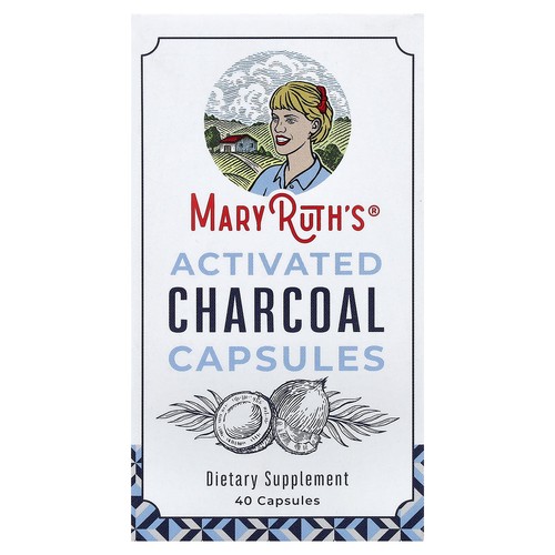 Activated Charcoal Capsules, 40 Capsules (475 mg per Capsule)