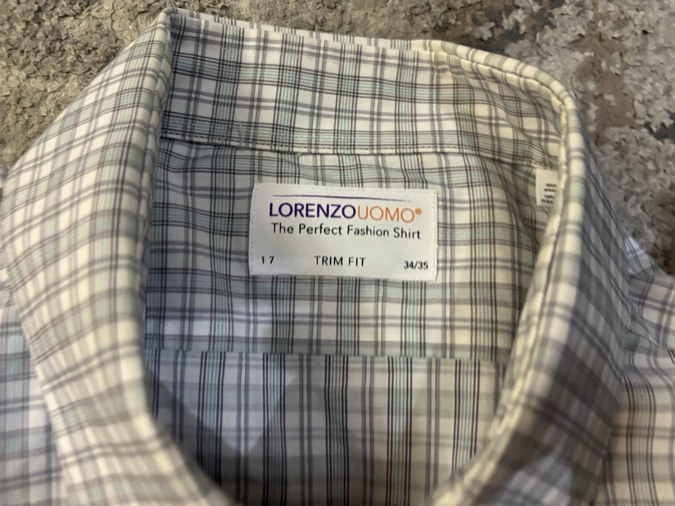 Lotx5 Lorenzo Uomo   Striped L/S Men’s Dress Shirts 17 34/35 - Great Shape - Image 4 of 4