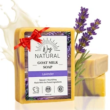 Lavender Goat Milk Soap Bars Large 5 oz Natural Organic Sudsy Lather Hands Body