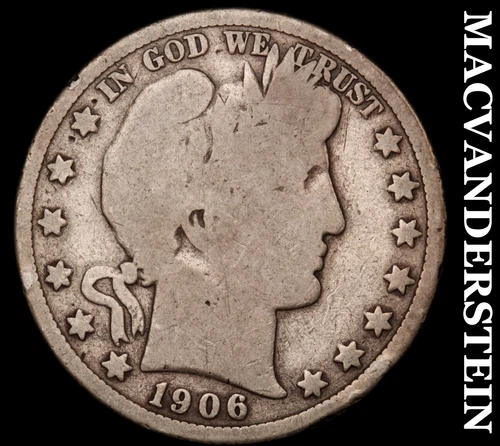 1906-D Barber Half Dollar- Scarce Better Date  No Reserve  #i6255