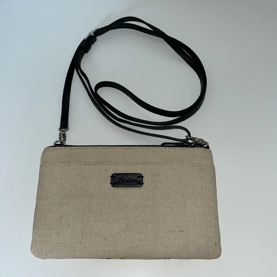 NWOT Brighton Wild Garden Embroidered Jute Crossbody Purse Flowers Floral New - Image 3 of 4