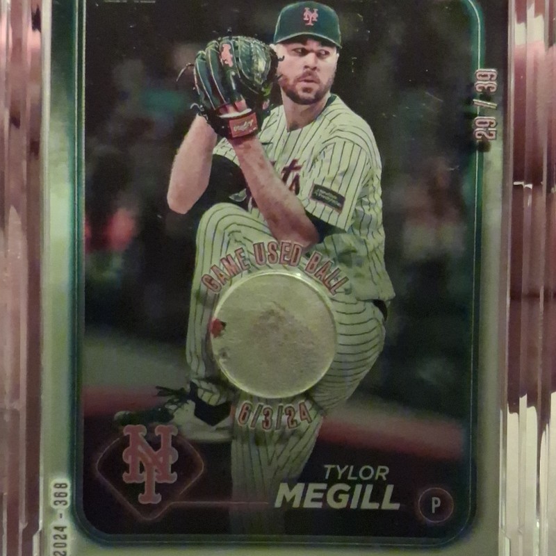 Topps 2024 Series 2 Tylor Megill #368 Game Used Ball New York Mets