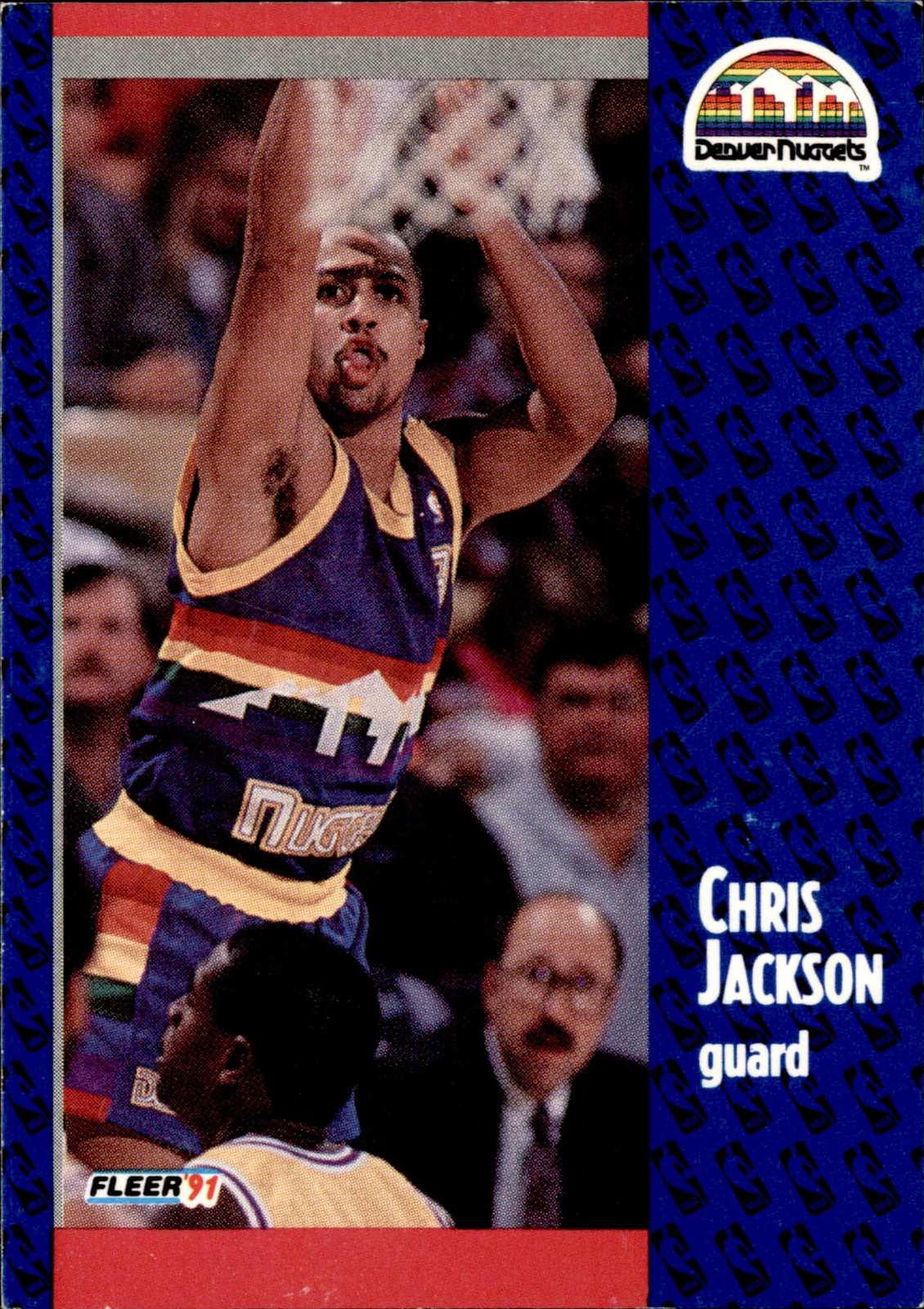 1991-92 Fleer #49 Chris Jackson Mahmoud Abdul-Rauf Denver Nuggets Card NM