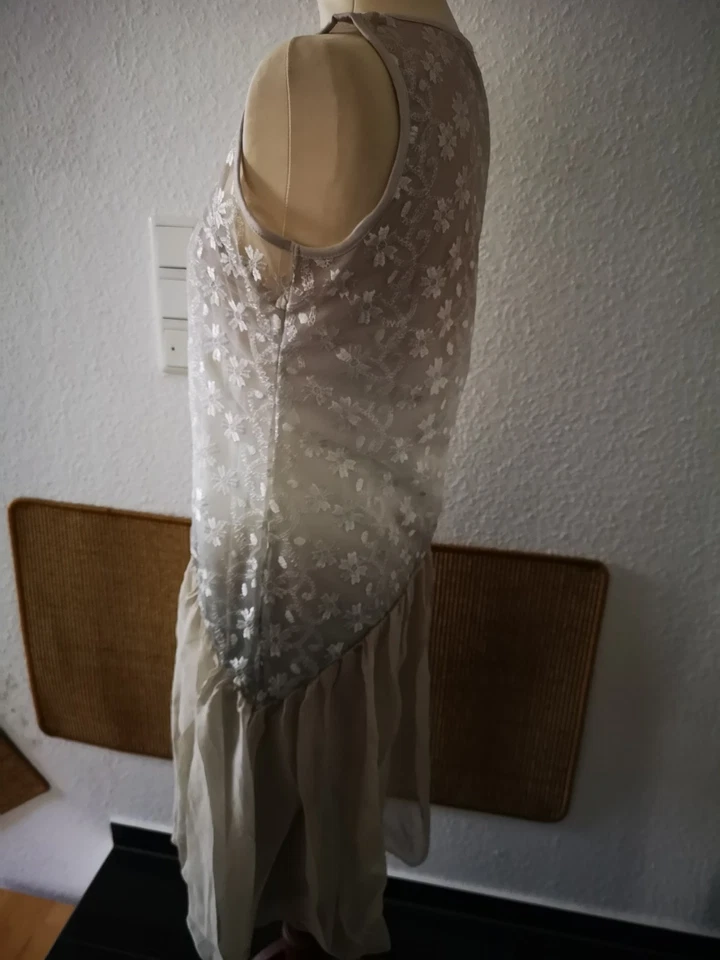 Linea Tesini Damen Luftiges Sommerkleid Creme Gr. 36 Neu - Bild 3 von 4