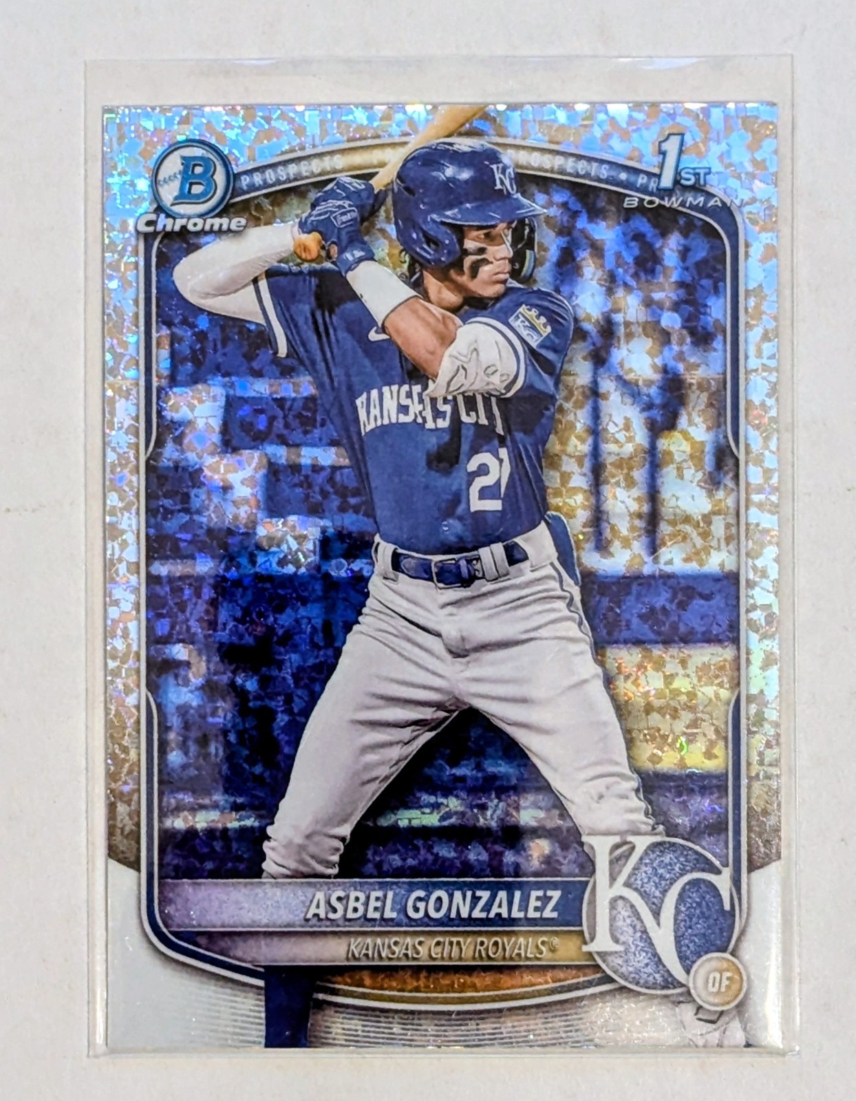 2025 Bowman Chrome Asbel Gonzalez 1st Bowman Mini-Diamond Refractor #BCP-4