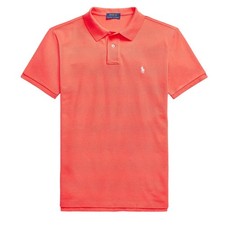 Image of Polo Ralph Lauren The Iconic Mesh Polo Shirt Pale Red