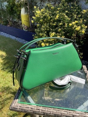 TOM & EVA PARIS ABSOUSTUNNING GRÜN FESTE BOX TYP HOCHWERTIGE SCHULTERTASCHE 