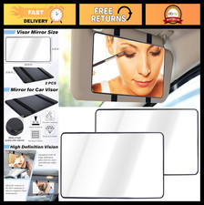 2 PCS Car Sun Visor Mirrors - HD Cosmetic Makeup Mirror with Straps for Cars, SU