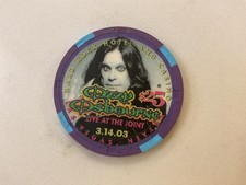 Ozzy Osborne casino chip live at the joint 3.14.03 $25 new condition rare